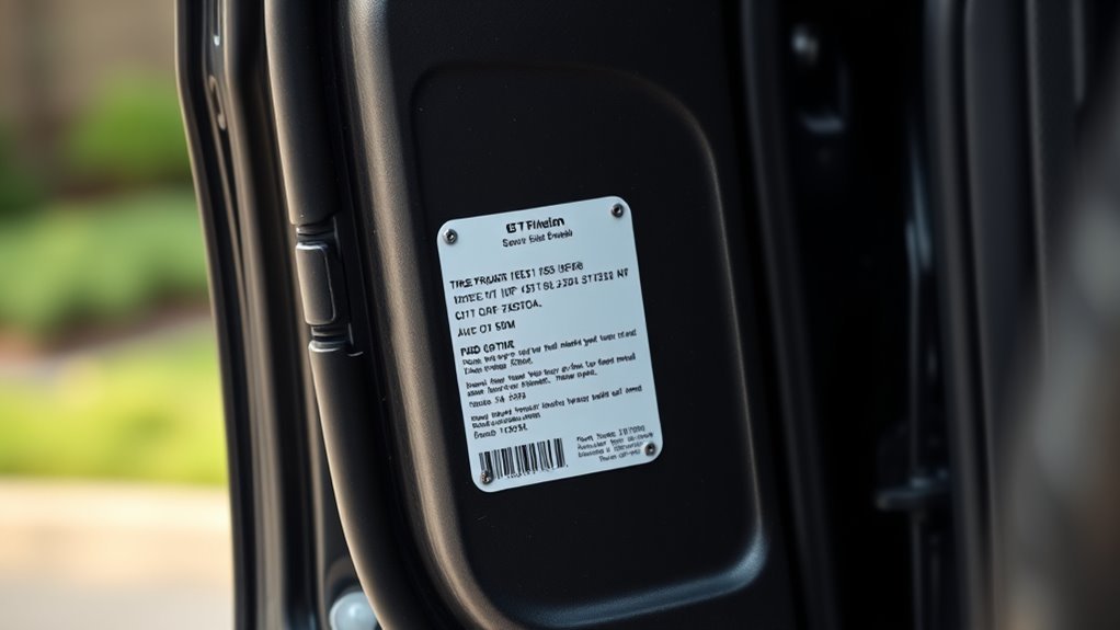 4runner door jamb information