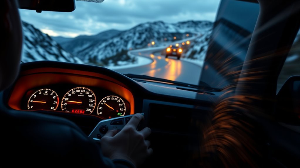 Toyota 4Runner stability control system helping maintain vehicle control on a slippery road
