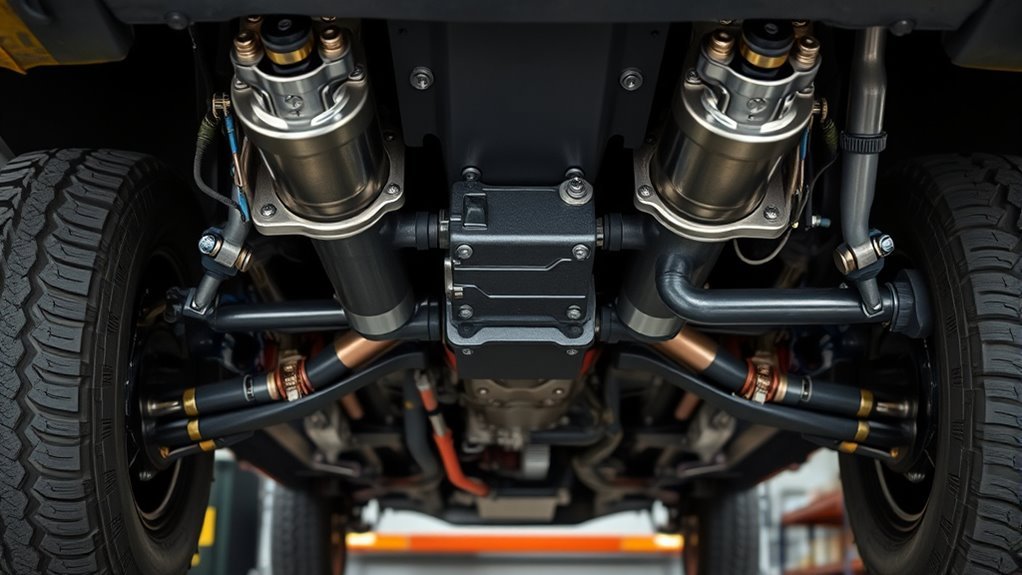 4Runner KDSS adaptive hydraulic suspension cylinder and sway bar setup