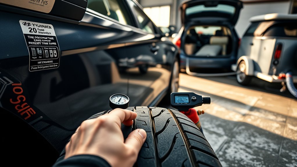 adjust tire pressure accordingly