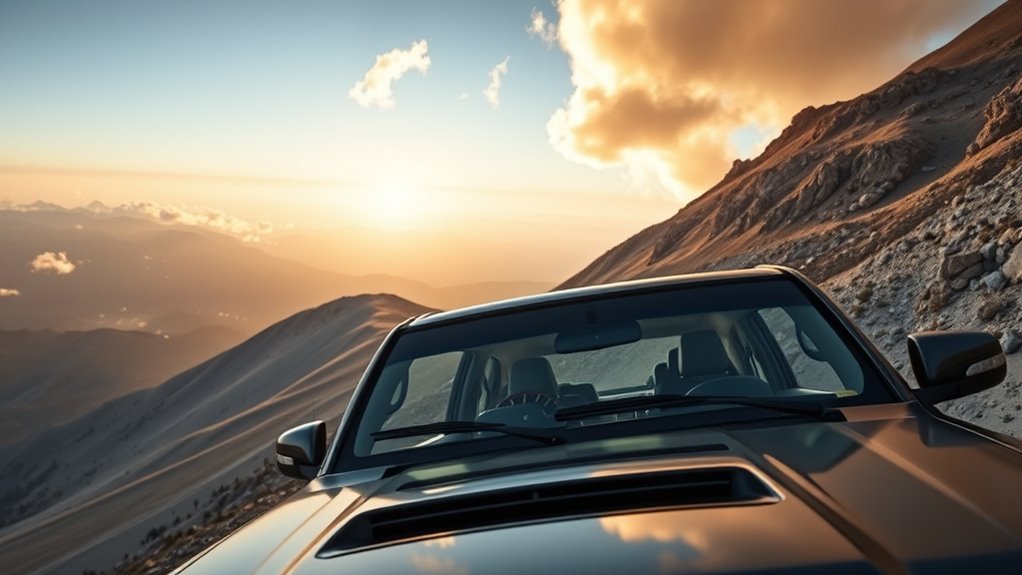 Toyota 4Runner driving on a high-altitude mountain road