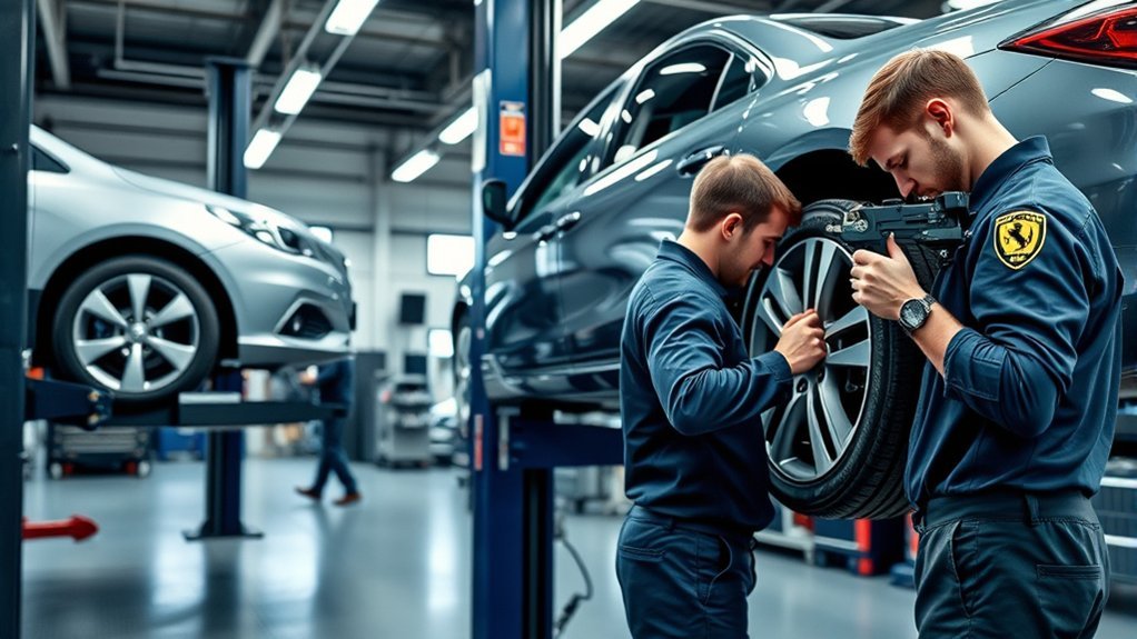 balancing tires aligning suspension
