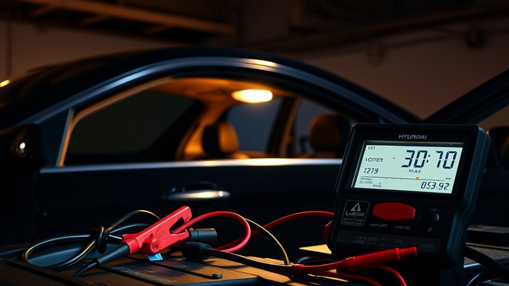 battery voltage and lights