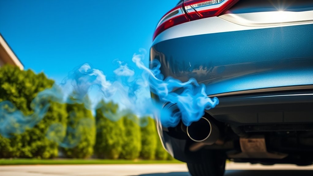 blue smoke indicates oil burning