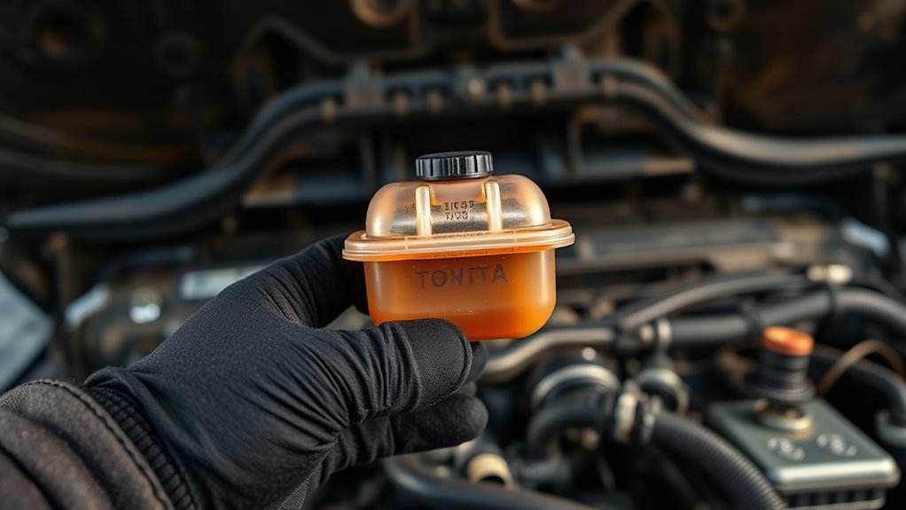 Toyota Land Cruiser brake fluid level troubleshooting for low high or dark fluid