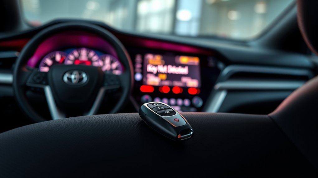 camry key detection issues