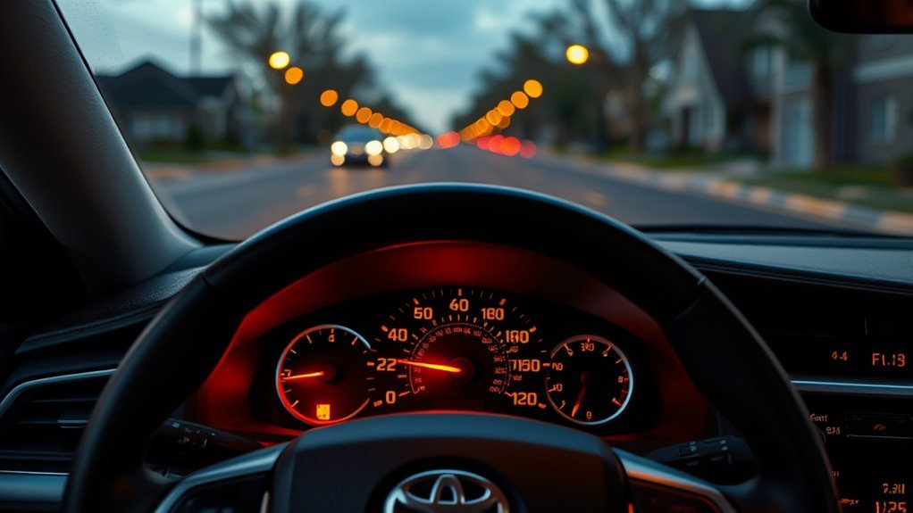 camry oil pressure warning