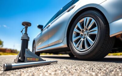 change flat tire safely