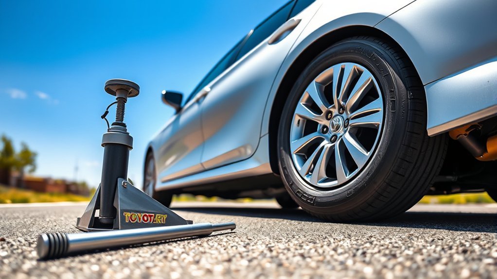 change flat tire safely