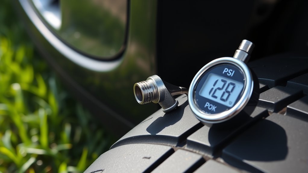 check and adjust tire pressure