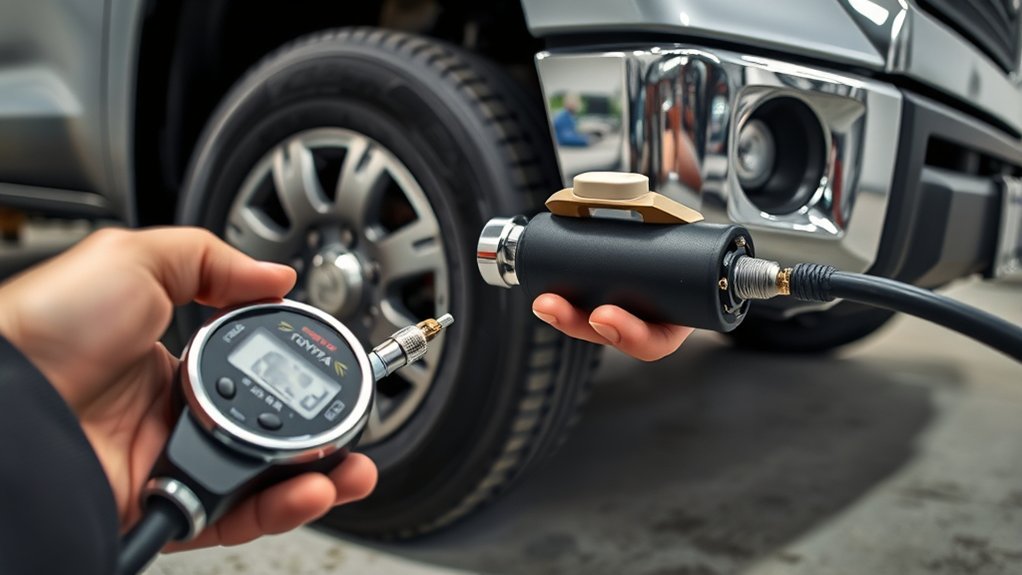 check and set tire pressure