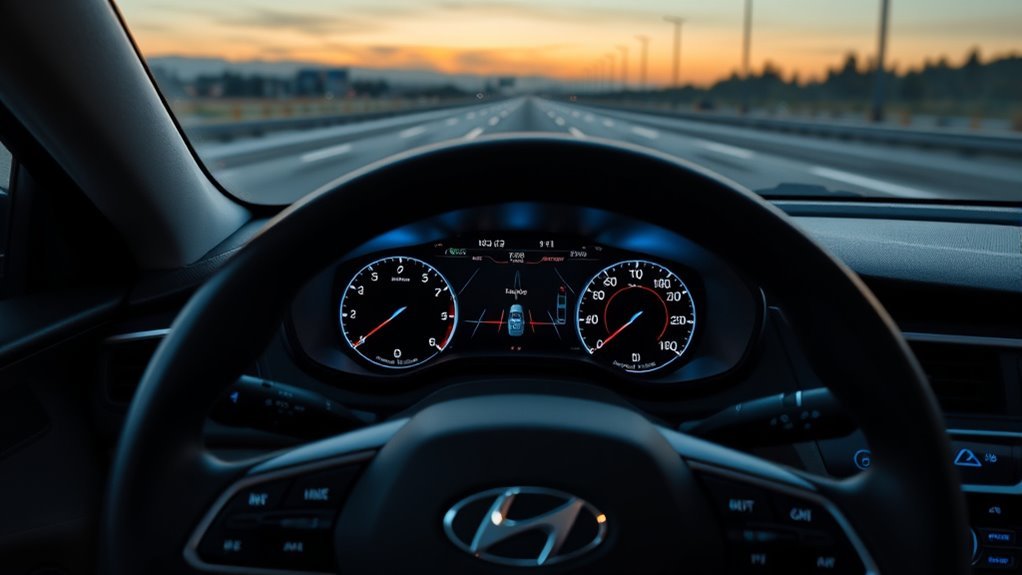 Hyundai Sonata Lane Keeping Assist settings and warning indicators