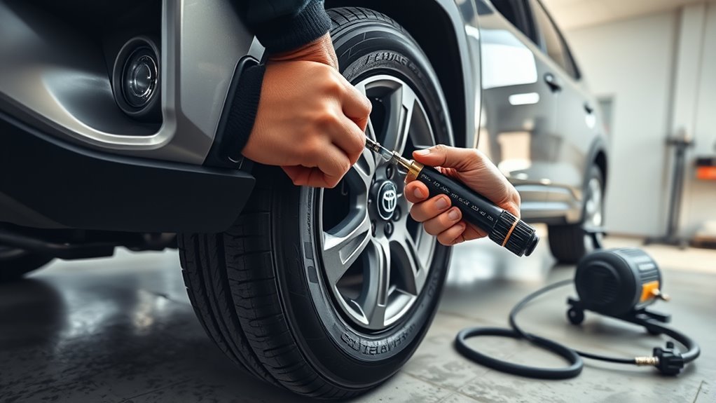 check rav4 tire pressure