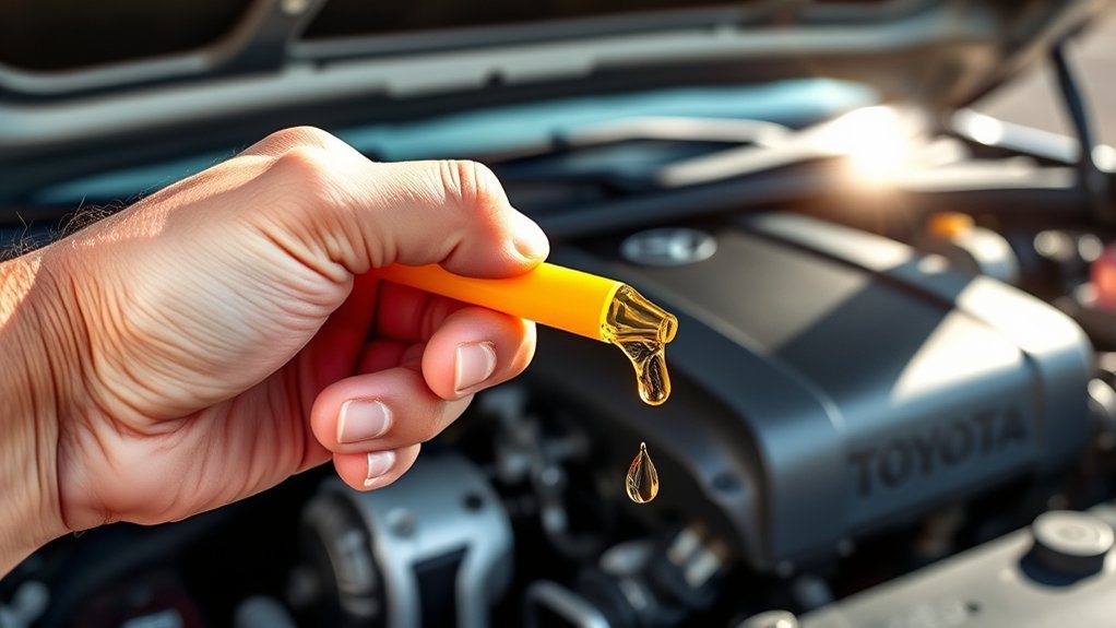 check tacoma engine oil