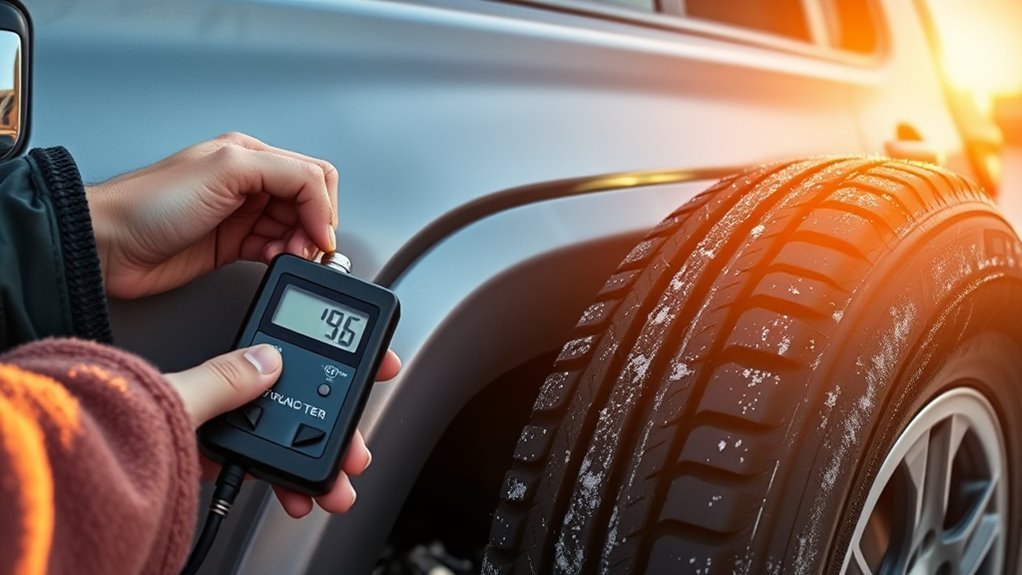 Checking Toyota 4Runner tire pressure after a temperature change