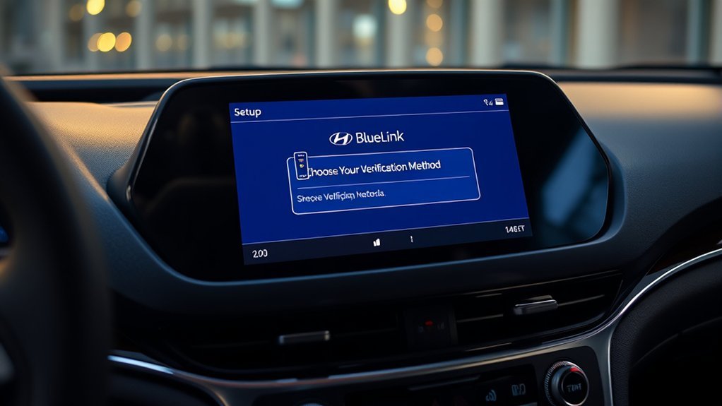 MyHyundai verification code and security setup for Hyundai Bluelink