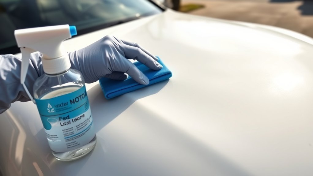 Preparing a Toyota Supra for clay bar paint decontamination