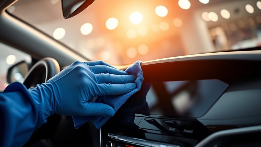 clean hyundai sonata touchscreen safely