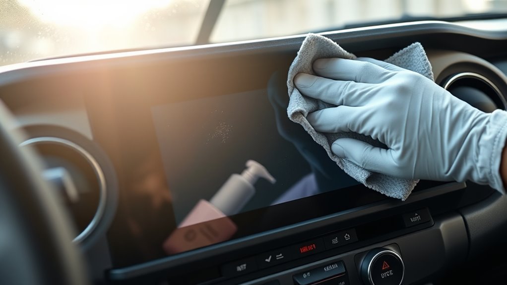 clean tacoma touchscreen safely