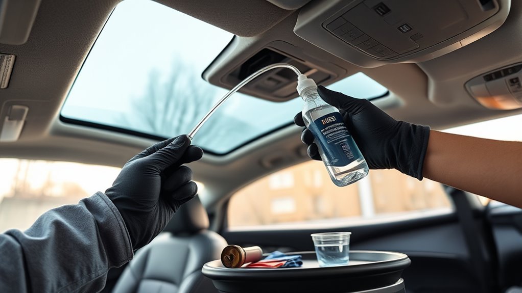 clean toyota camry sunroof drains