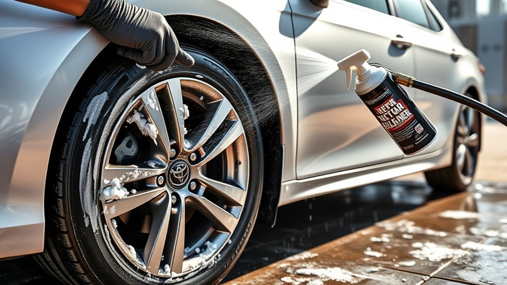 clean wheels remove brake dust
