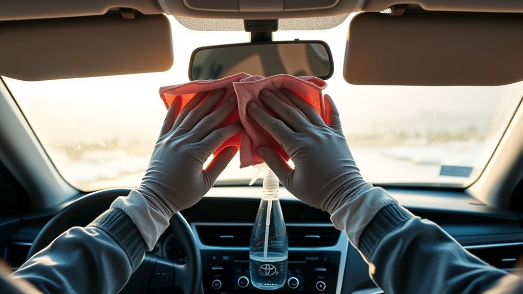clear windshield maintenance routine