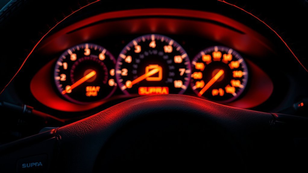 technician diagnosing Toyota Supra electrical warning lights
