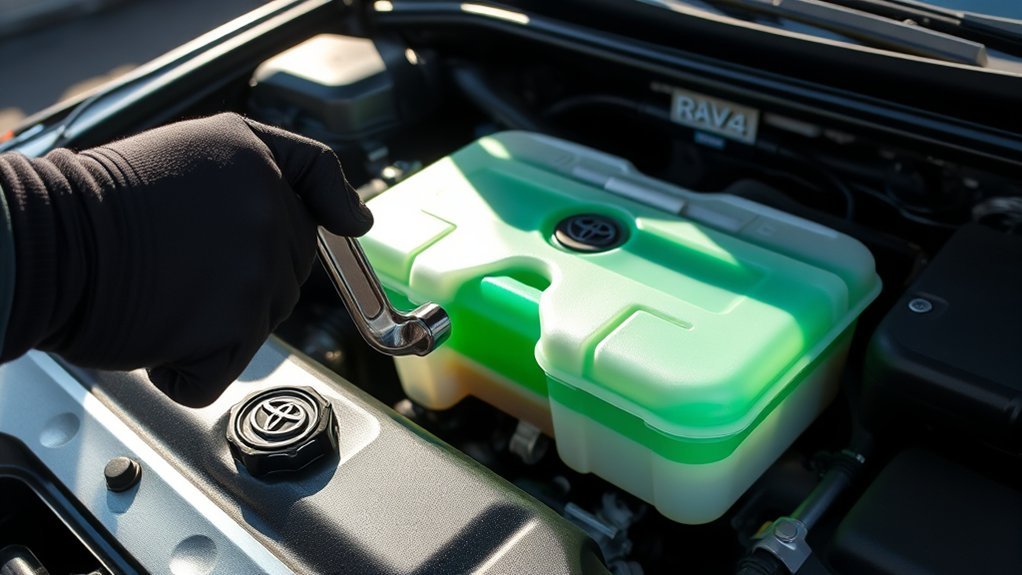 coolant change instructions outlined