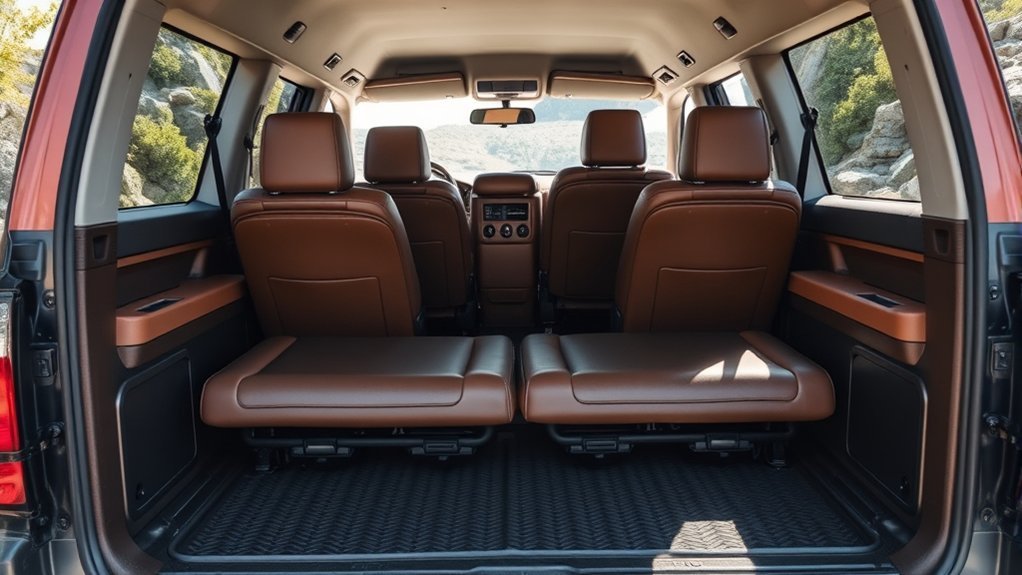 Custom flat cargo platform in a Toyota Land Cruiser