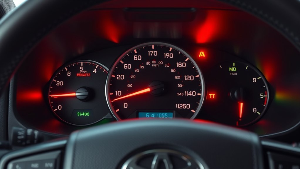 dashboard lights indicate issues