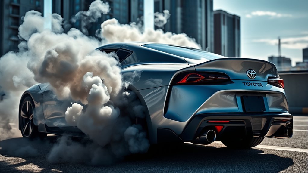 Mechanic diagnosing exhaust smoke with compression and leakdown tests