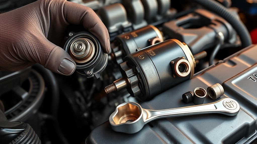 disassemble starter solenoid carefully