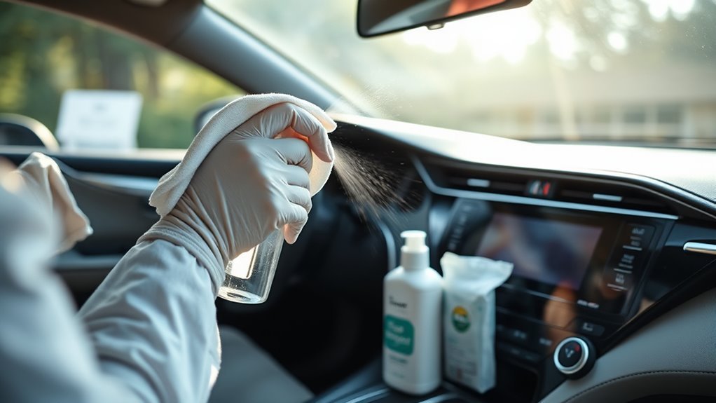 disinfect high touch car surfaces
