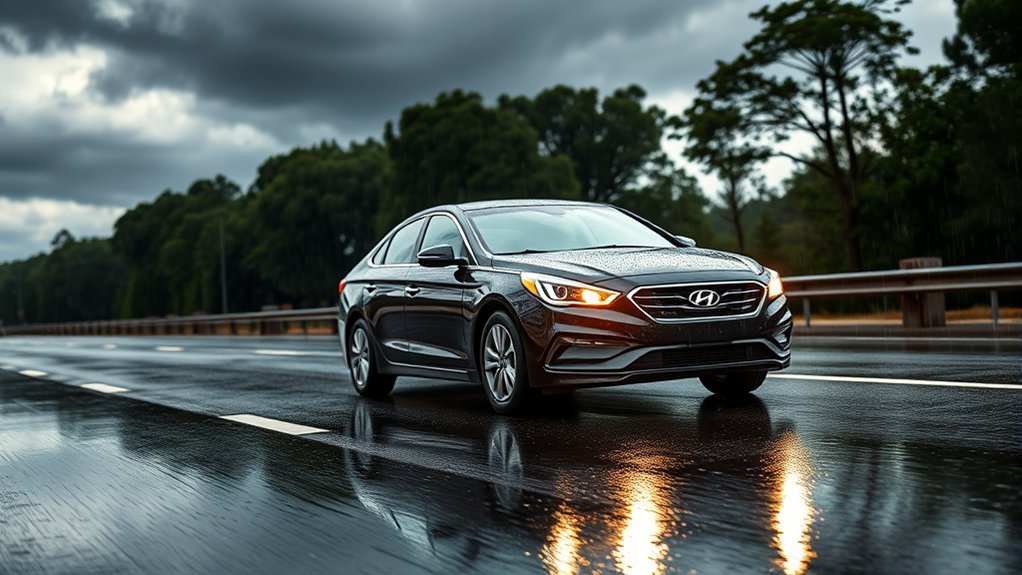 drive cautiously in rain
