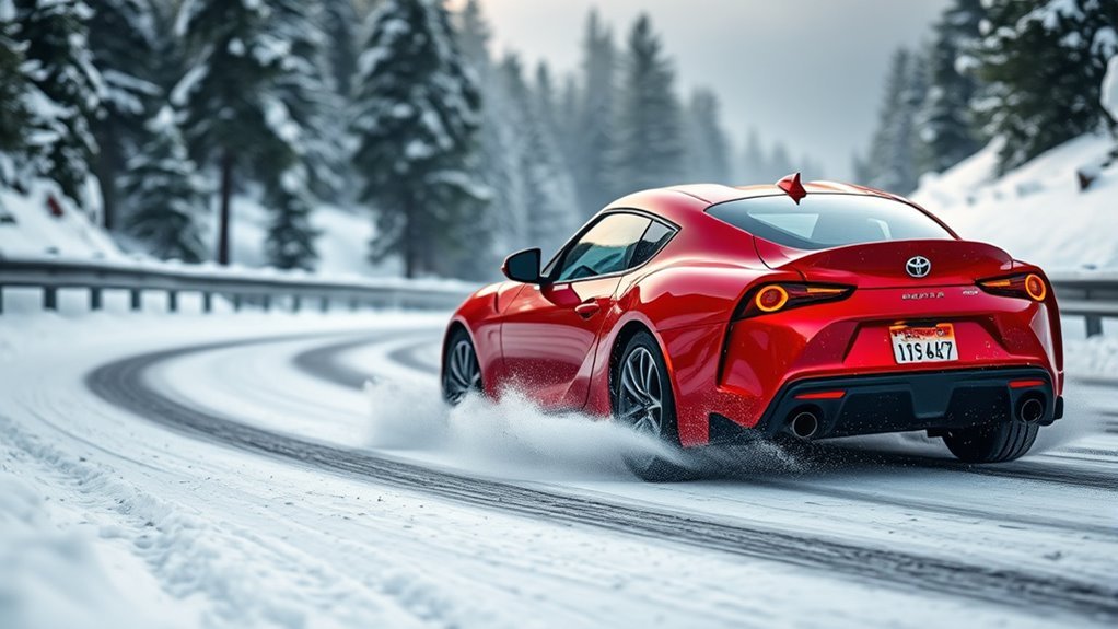 driving a supra in snow