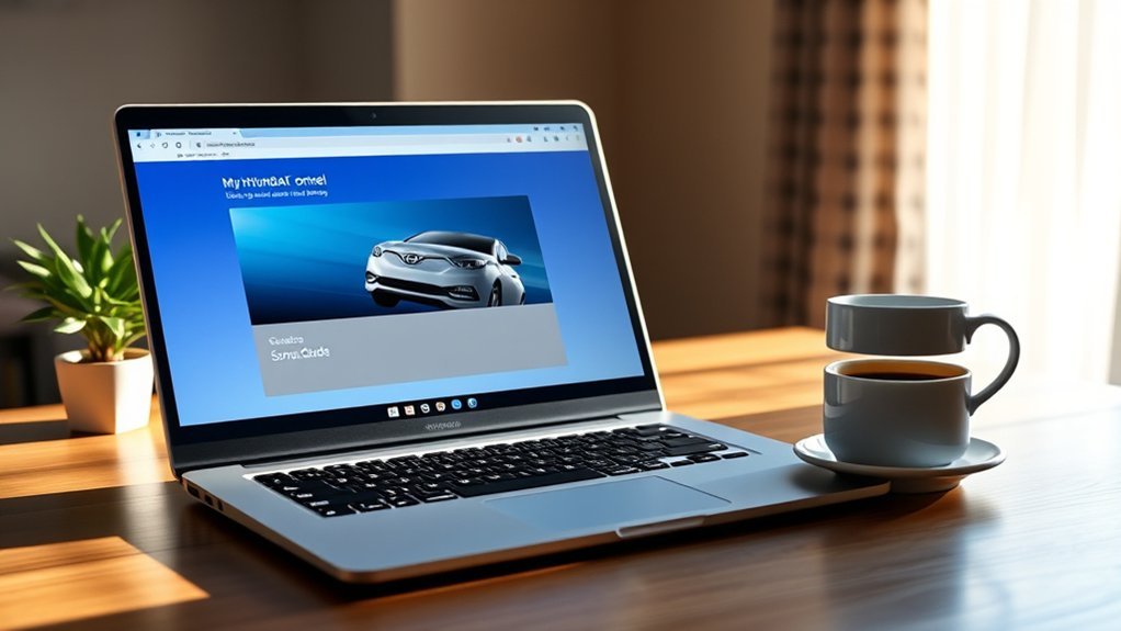 MyHyundai owner portal dashboard for a Hyundai Sonata