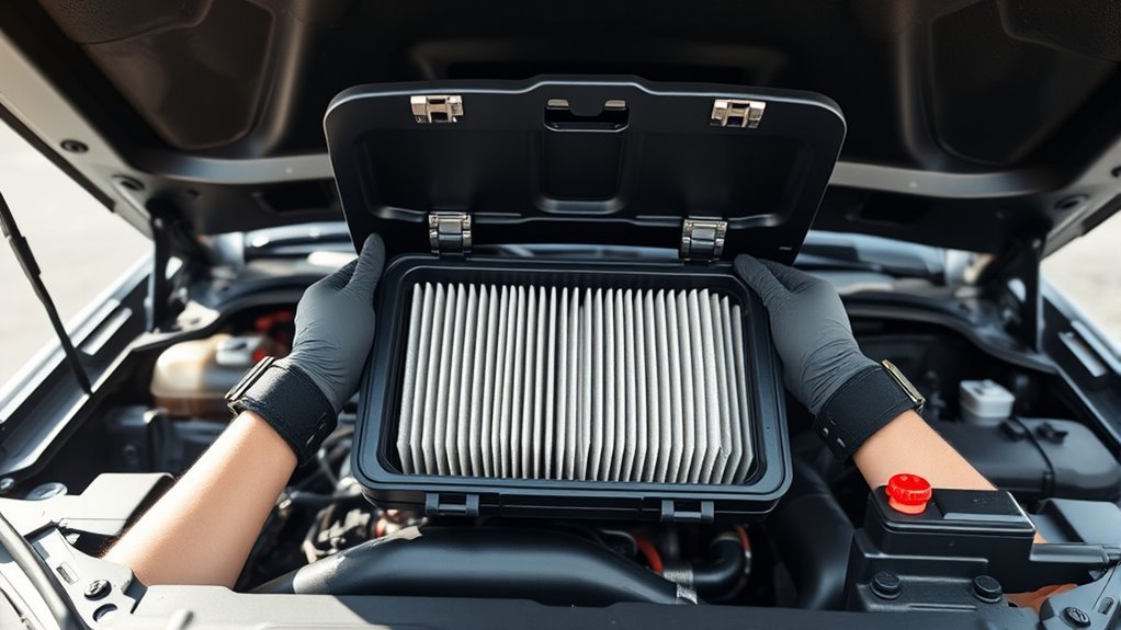 engine air filter location