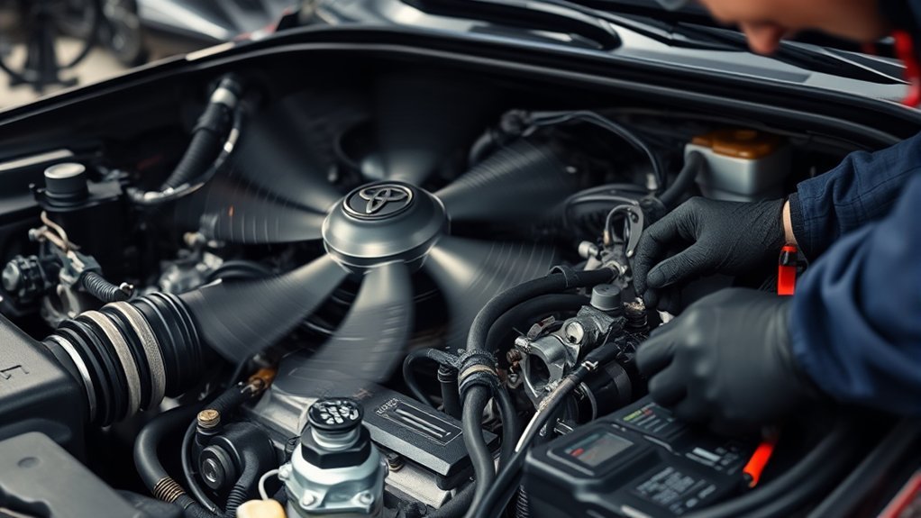 engine fan runs constantly