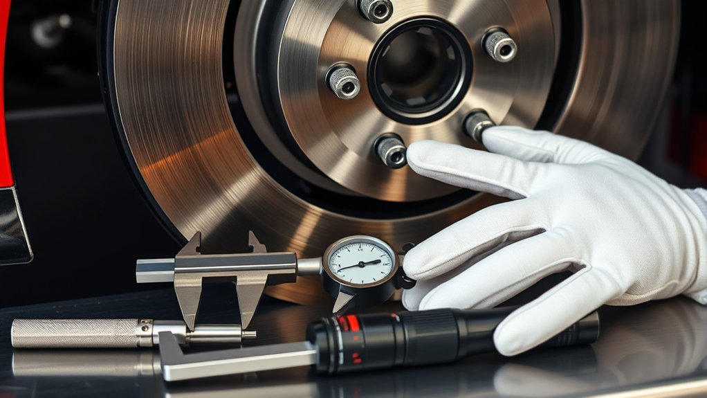 Brake rotor inspection tools for Toyota Supra
