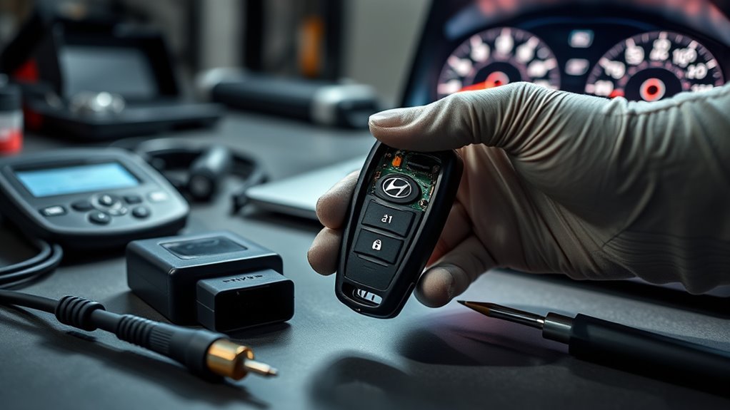 Hyundai Sonata Smart Key programming with diagnostic equipment