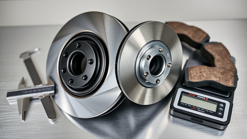 front rotor specifications outlined