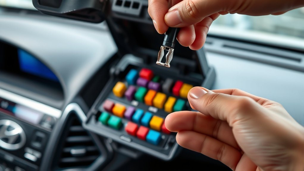 Hyundai Sonata automotive fuses protecting vehicle electrical circuits