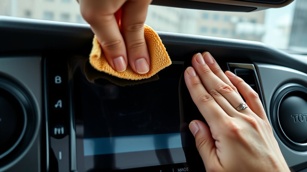 gentle horizontal wiping technique