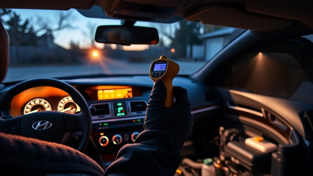 Checklist for diagnosing a Hyundai Sonata heater that blows cold