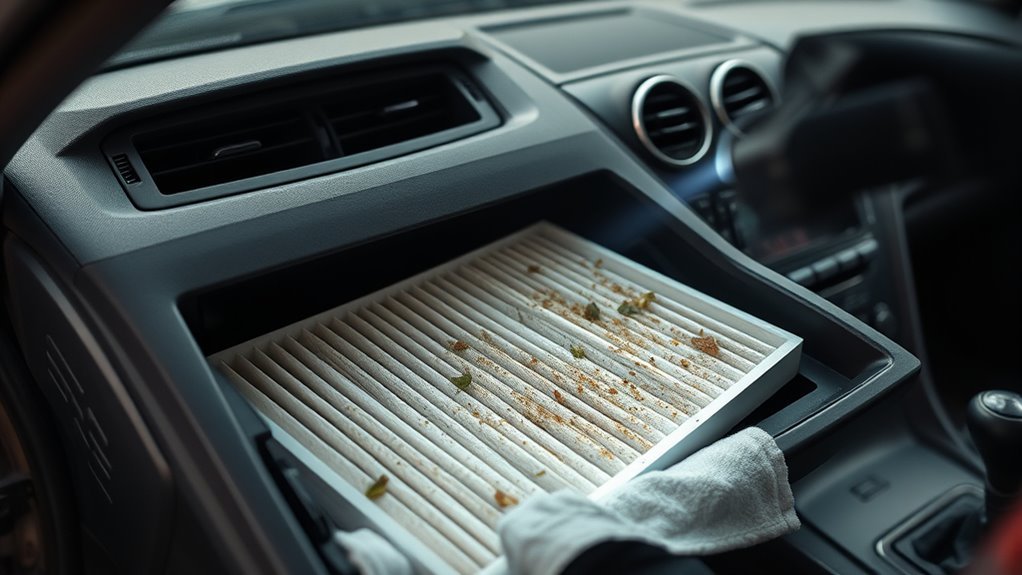 inspect and replace cabin filter