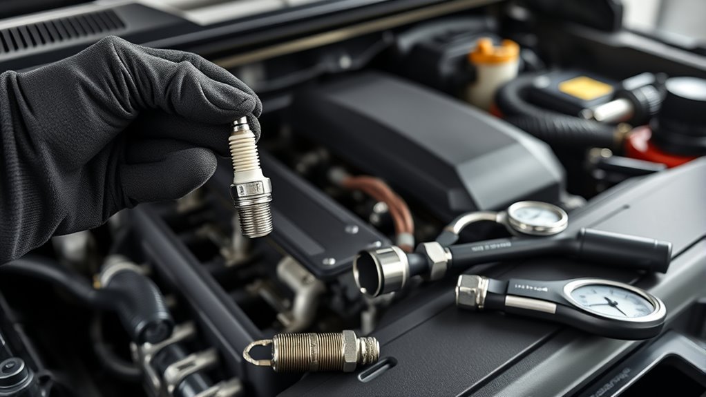 inspect and replace spark plugs