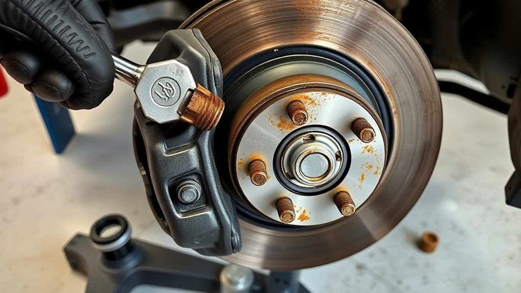 inspect calipers and guide pins