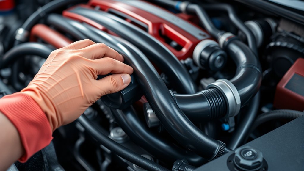 Hyundai Sonata coolant hose inspection for cracks bulges and leaks
