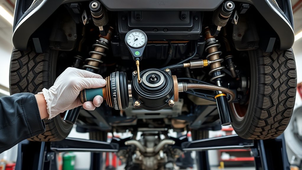 inspect drivetrain and suspension