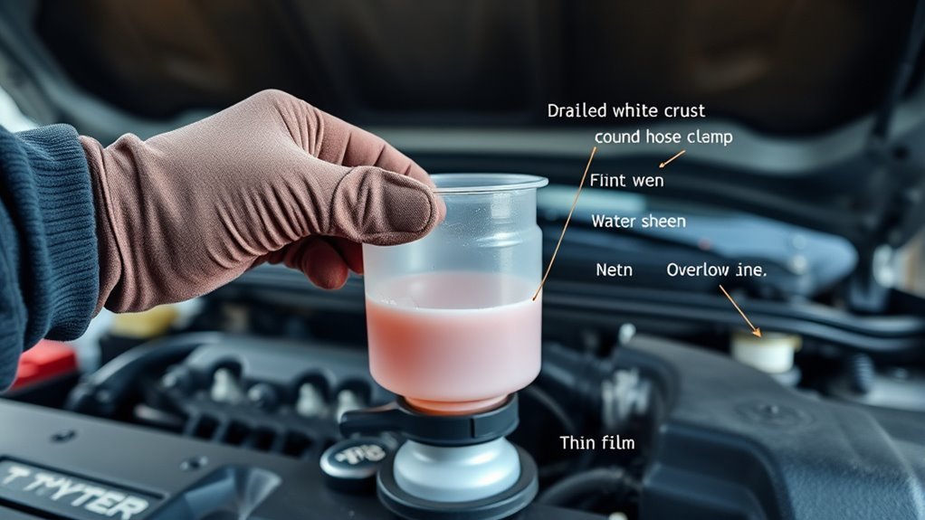 inspect for coolant leaks